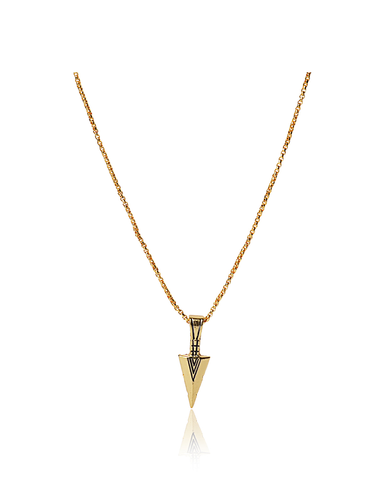 Golden Arrowhead Pendant Chain