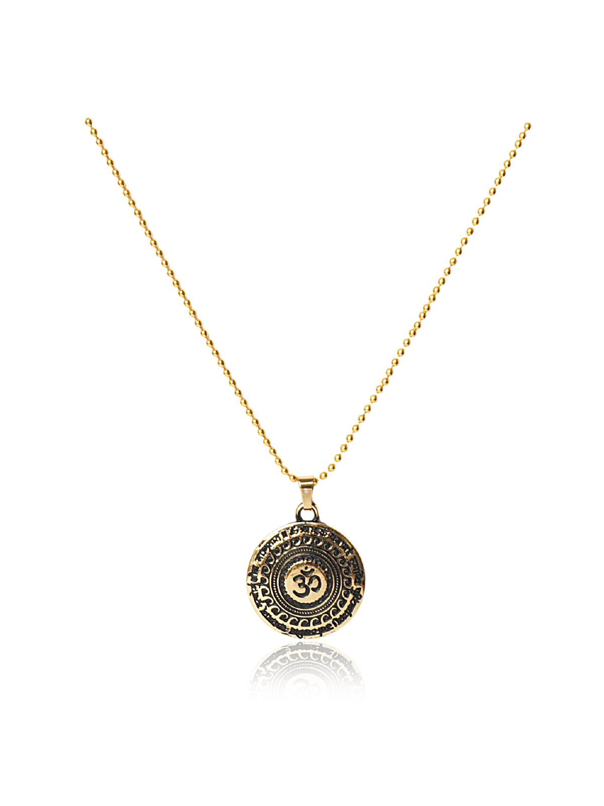 Om Symbol Beaded Pendant Chain