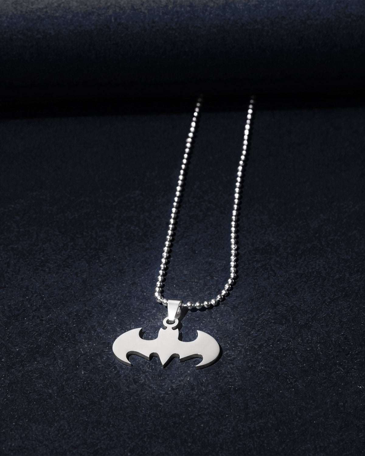 Silver Abstract Shield Pendant Chain