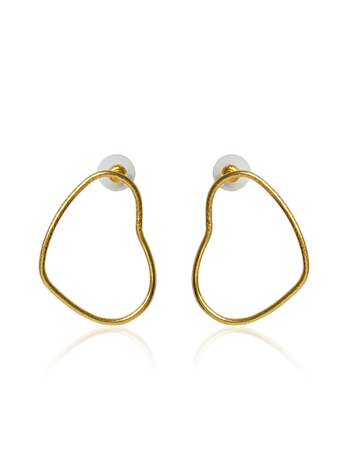 Organic Teardrop Hoop Earrings