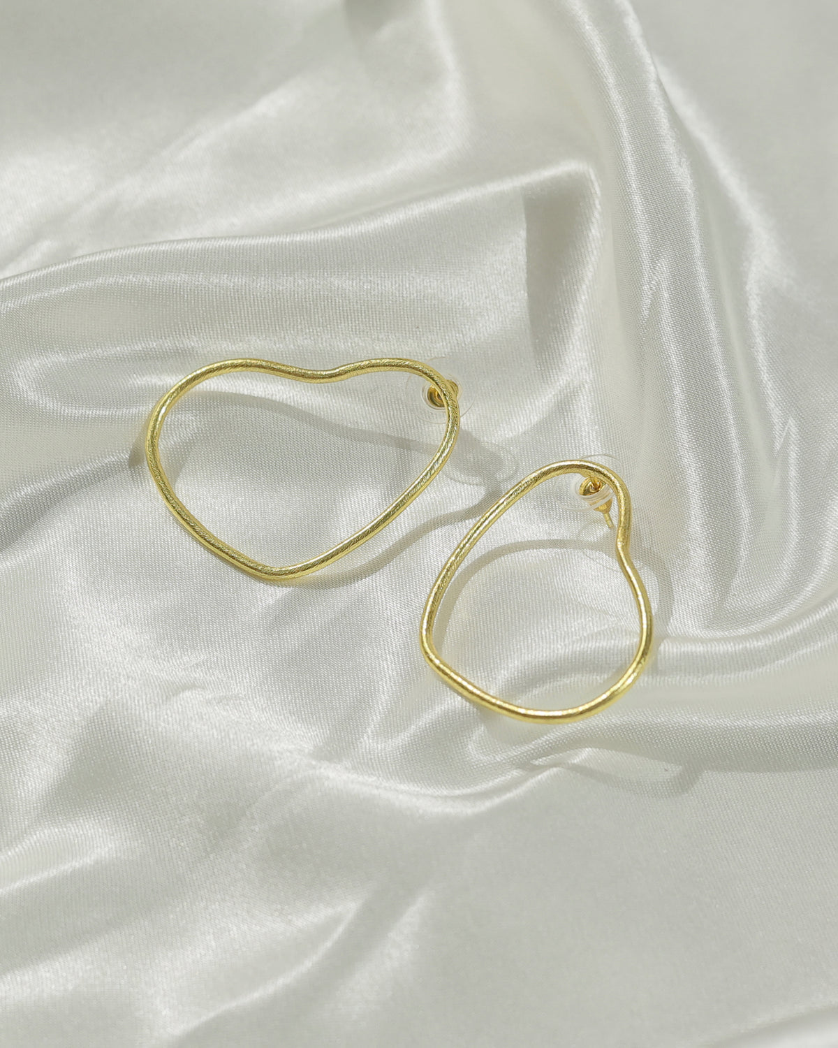 Organic Teardrop Hoop Earrings