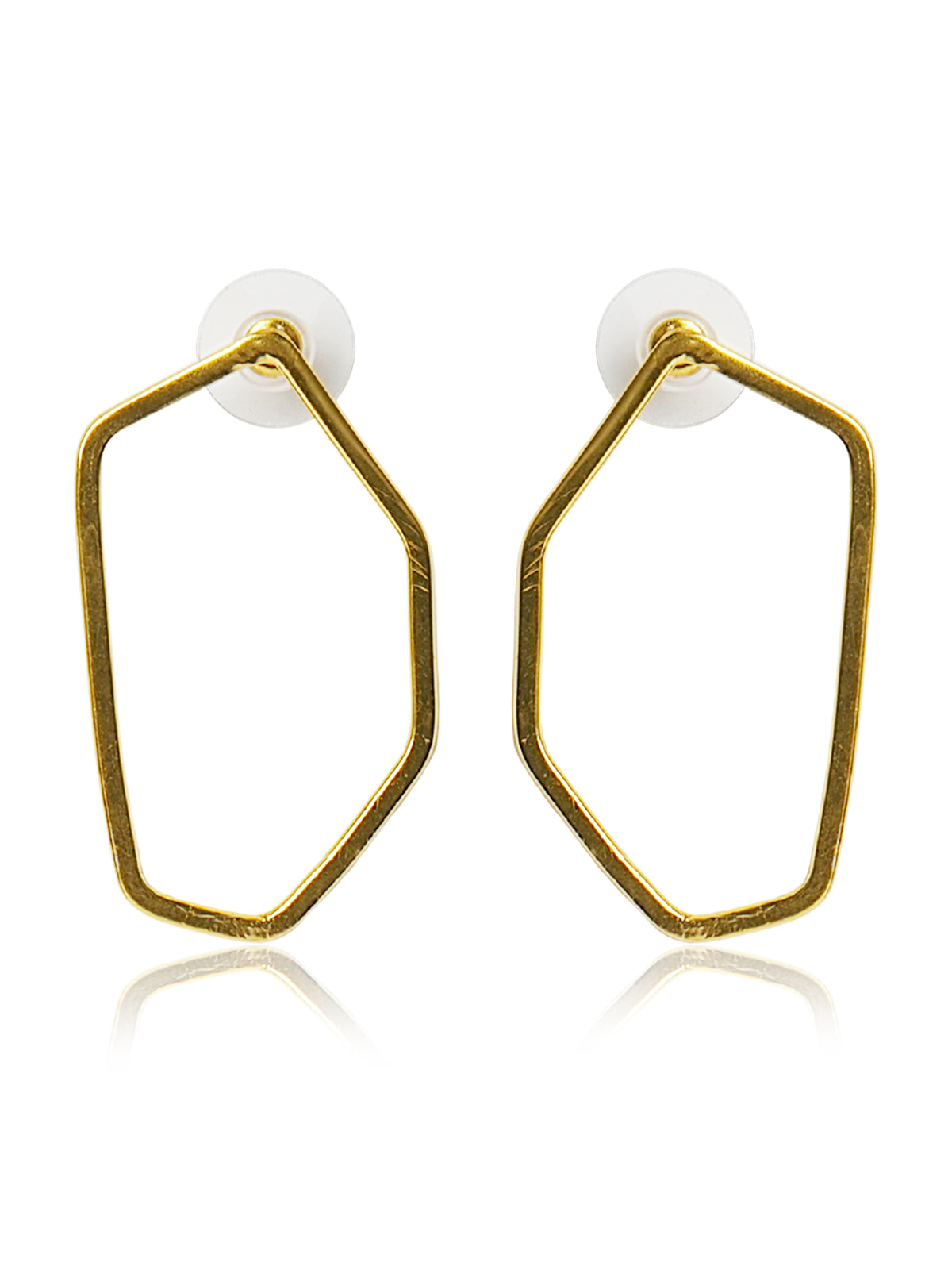 Geometric Open Hexagon Earrings