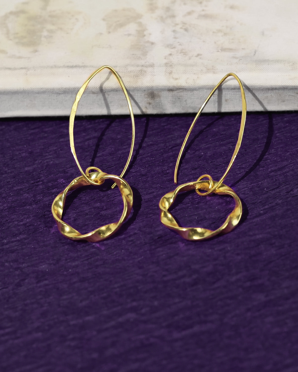 Linked Oval Drop Earrings