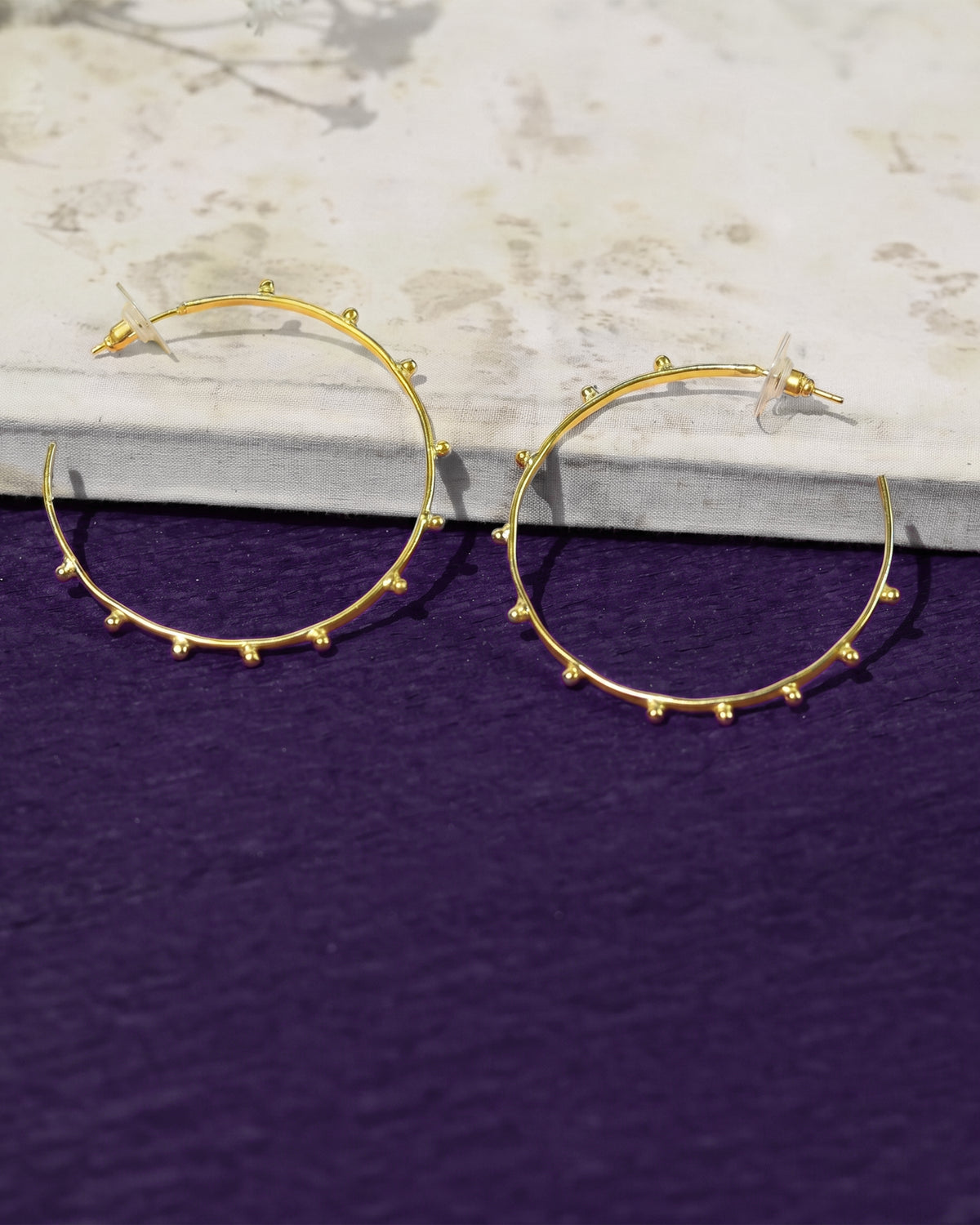 Textured Spiked Hoop Earrings