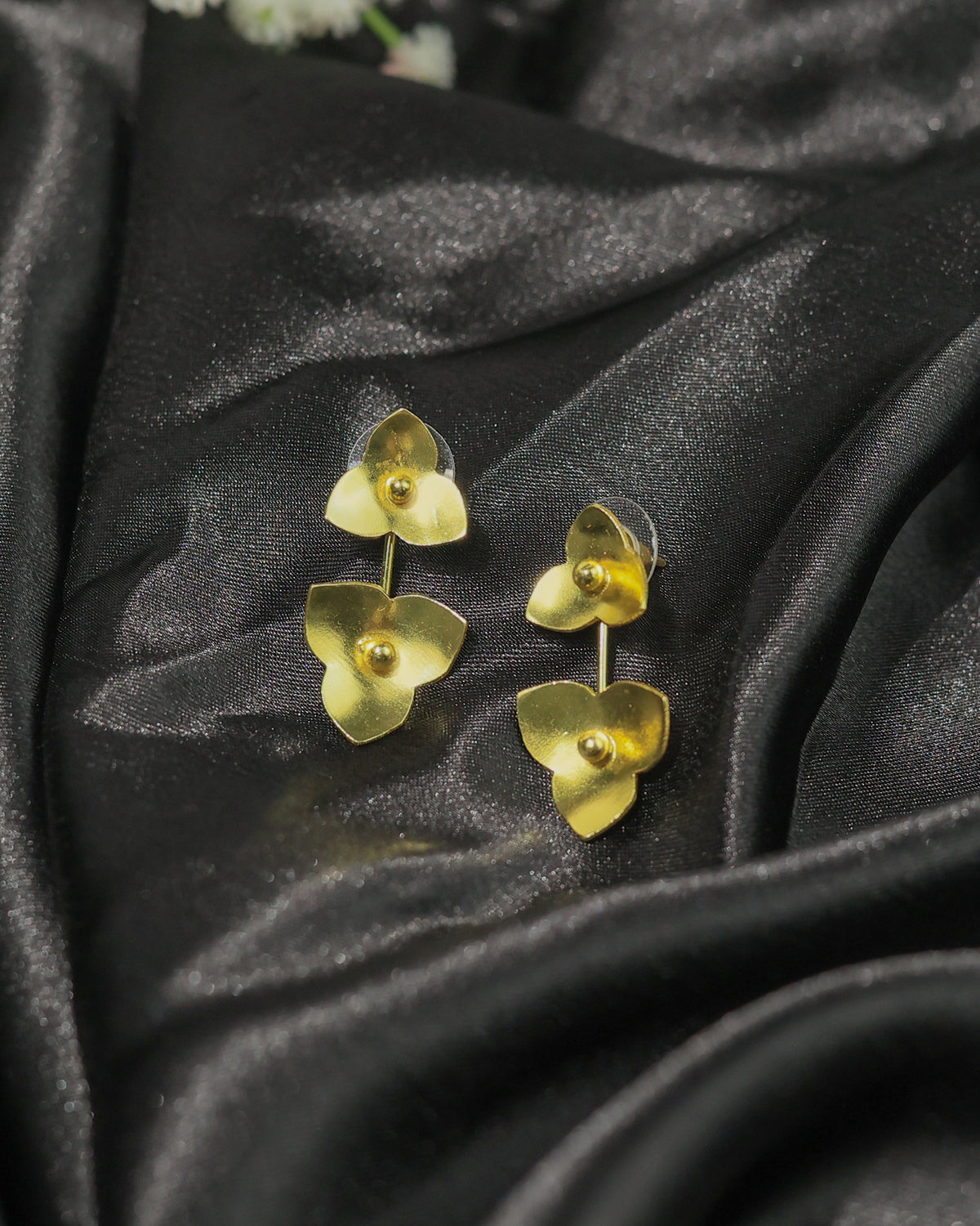 Triple Heart Drop Earrings