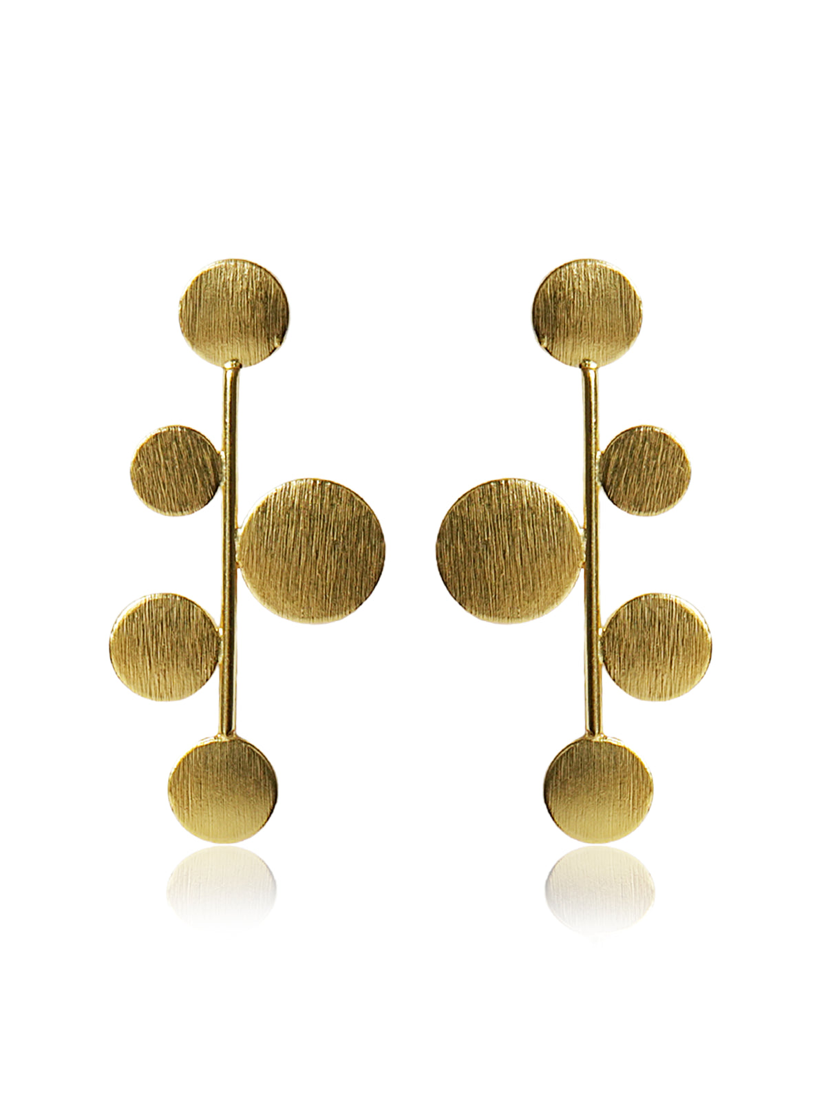 Modern Disc Cascade Earrings