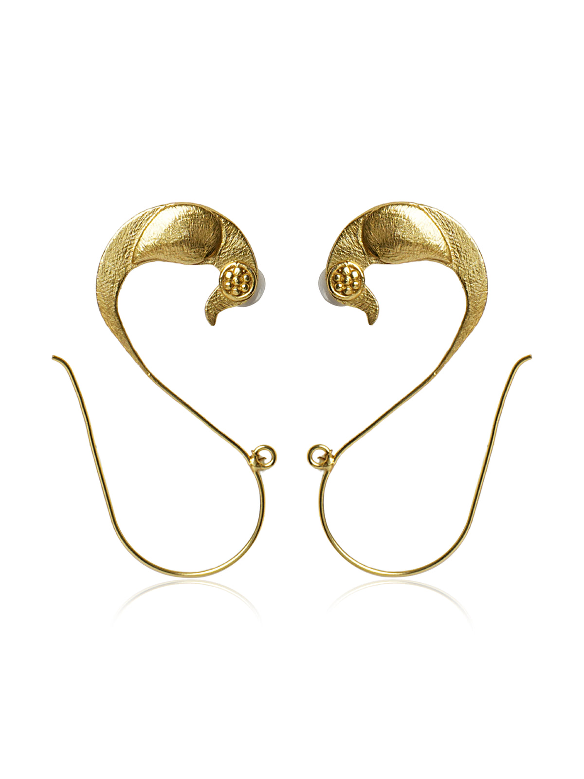 Open Curve Peackock Earrings
