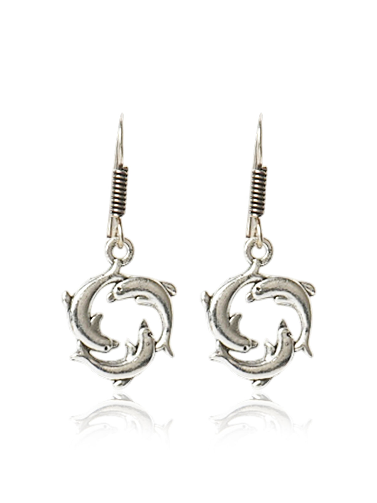 Interlocking Circle Drop Earrings