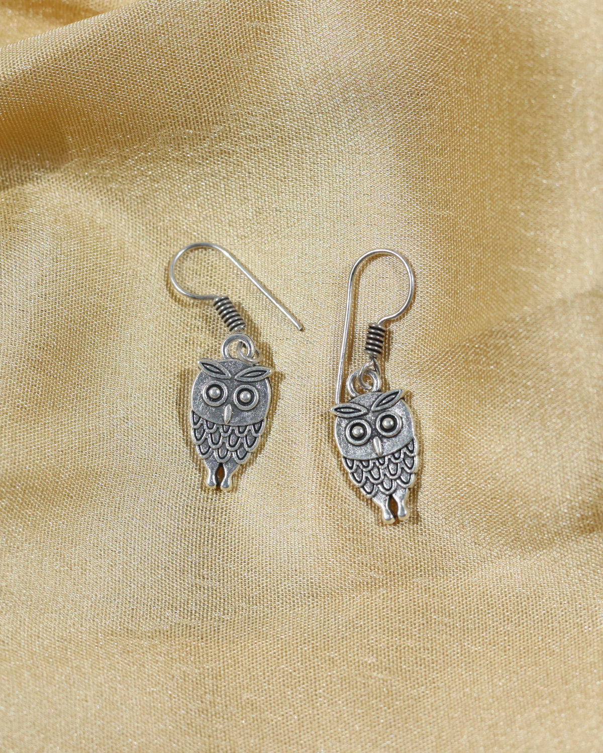 Ornate Owl Drop Earrings