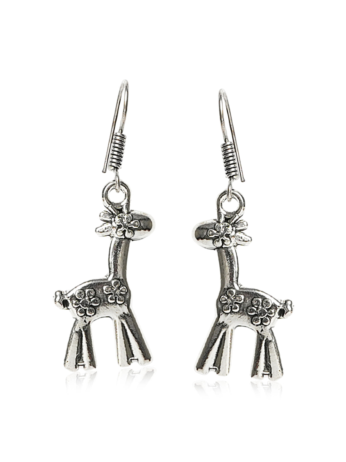 Giraffe Floral Drop Earrings