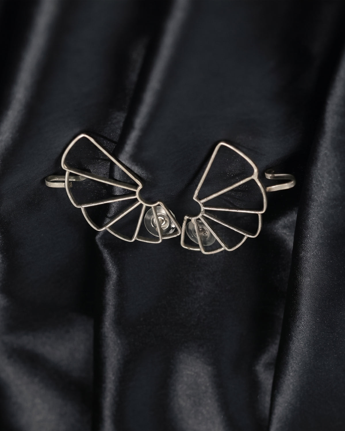Fan Shape Statement Stud Earrings