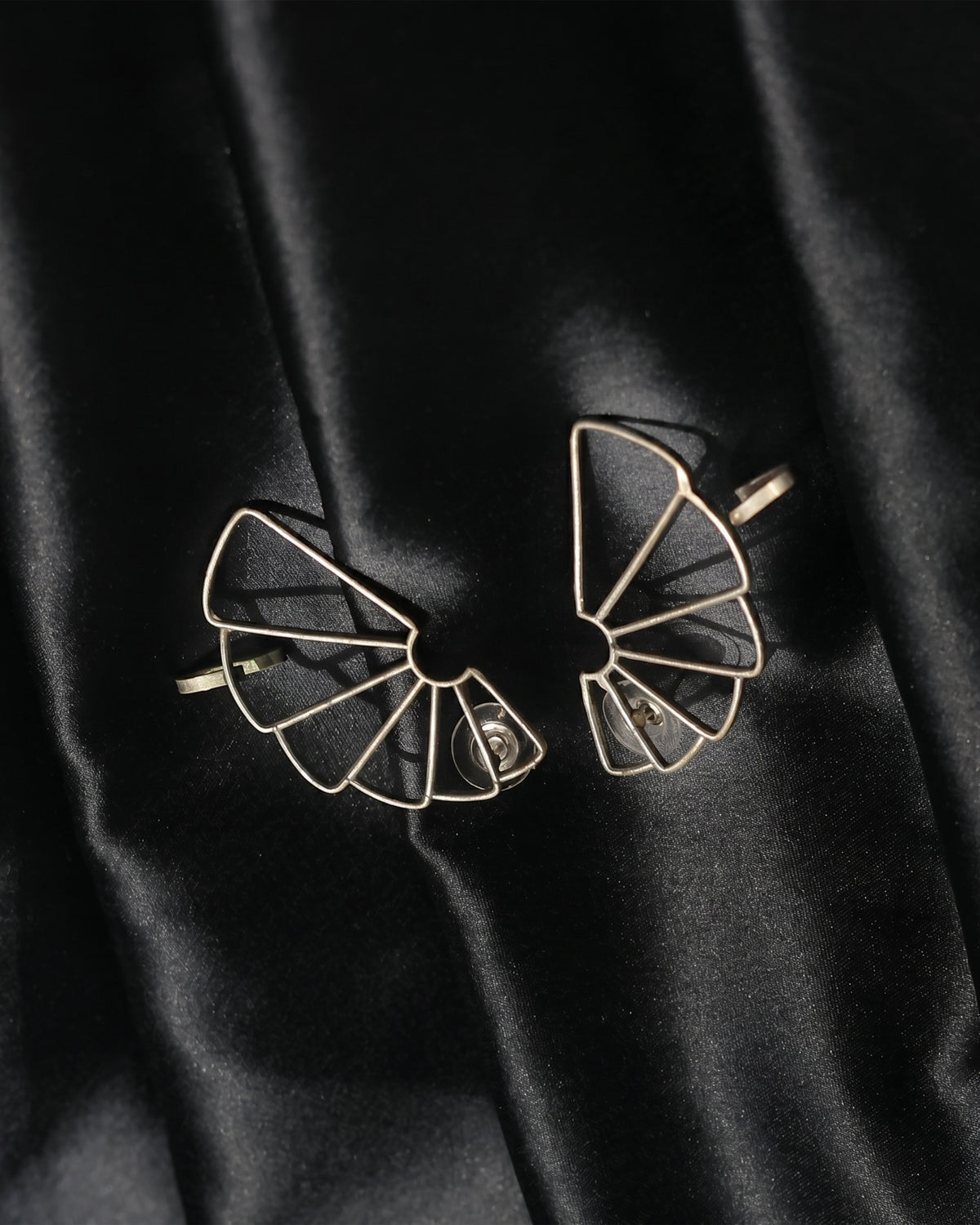 Fan Shape Statement Stud Earrings