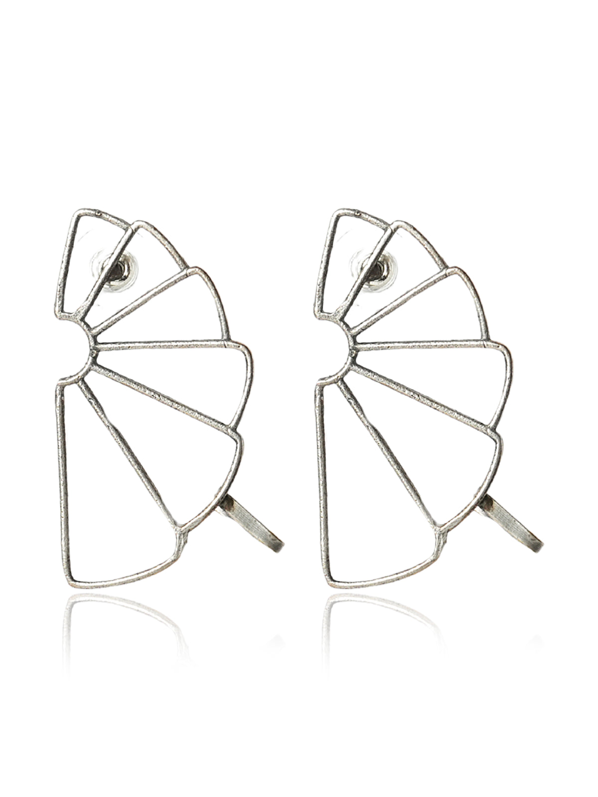 Fan Shape Statement Stud Earrings
