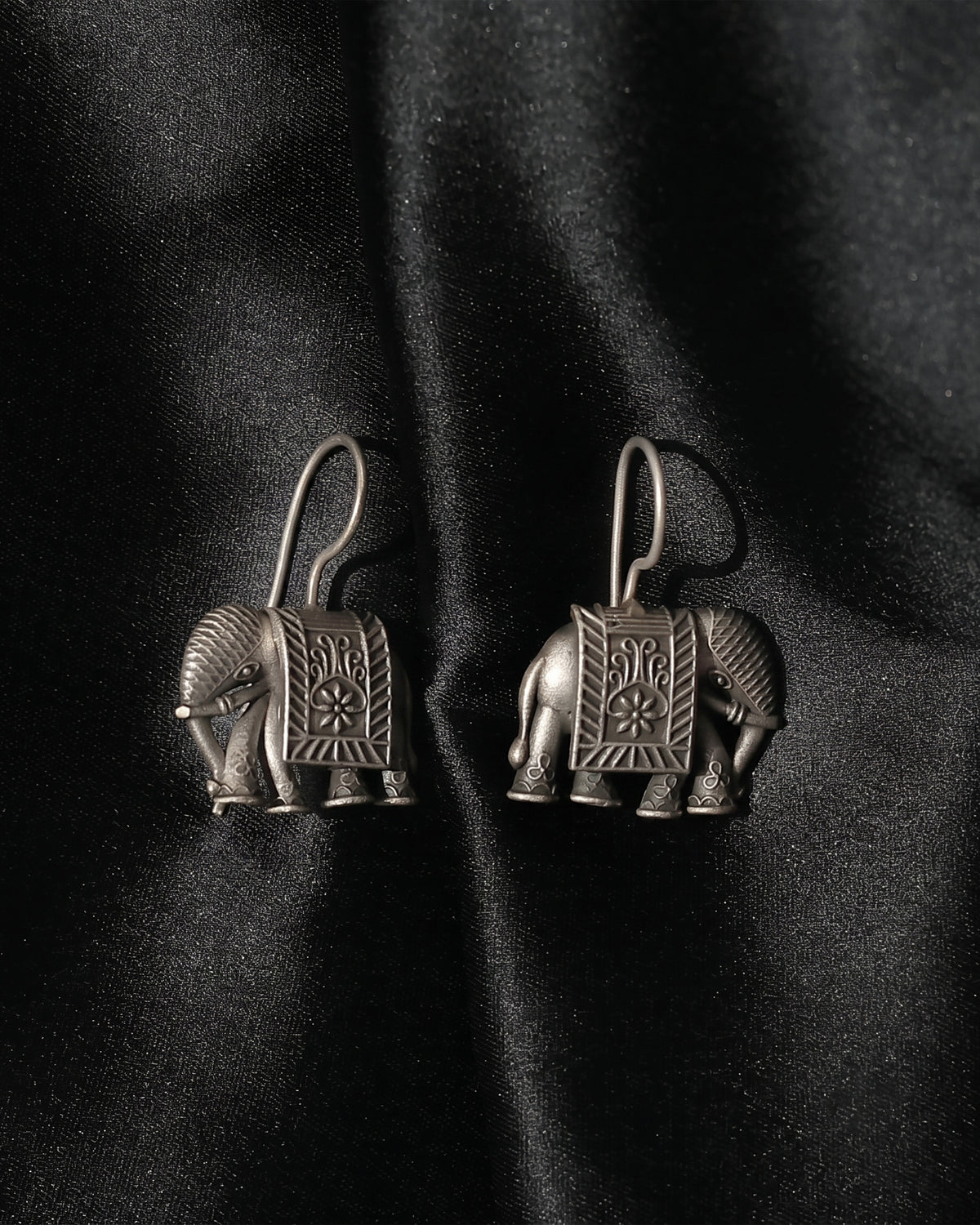 Geometric Temple Drop Earrings