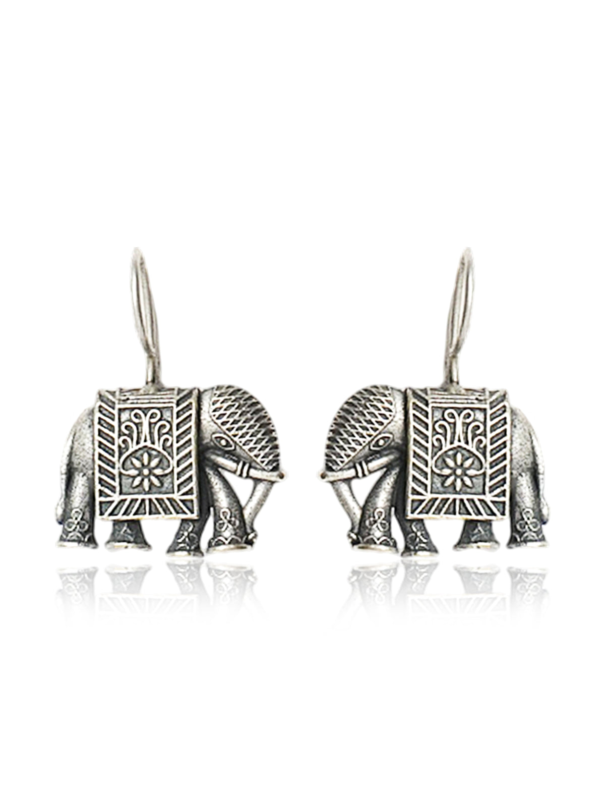 Geometric Temple Drop Earrings