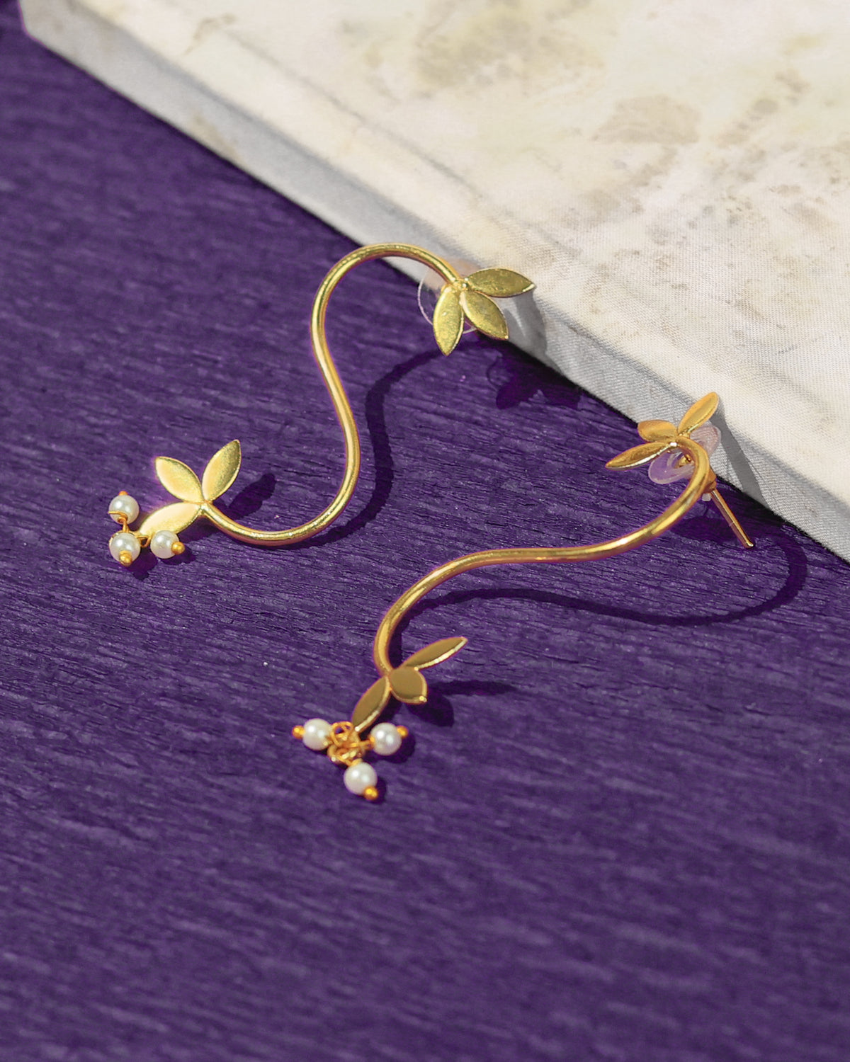 Floral Leaf Vine Earrings