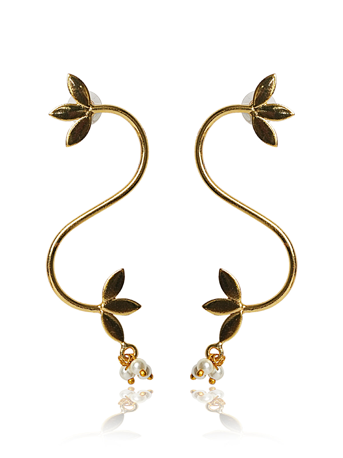 Floral Leaf Vine Earrings