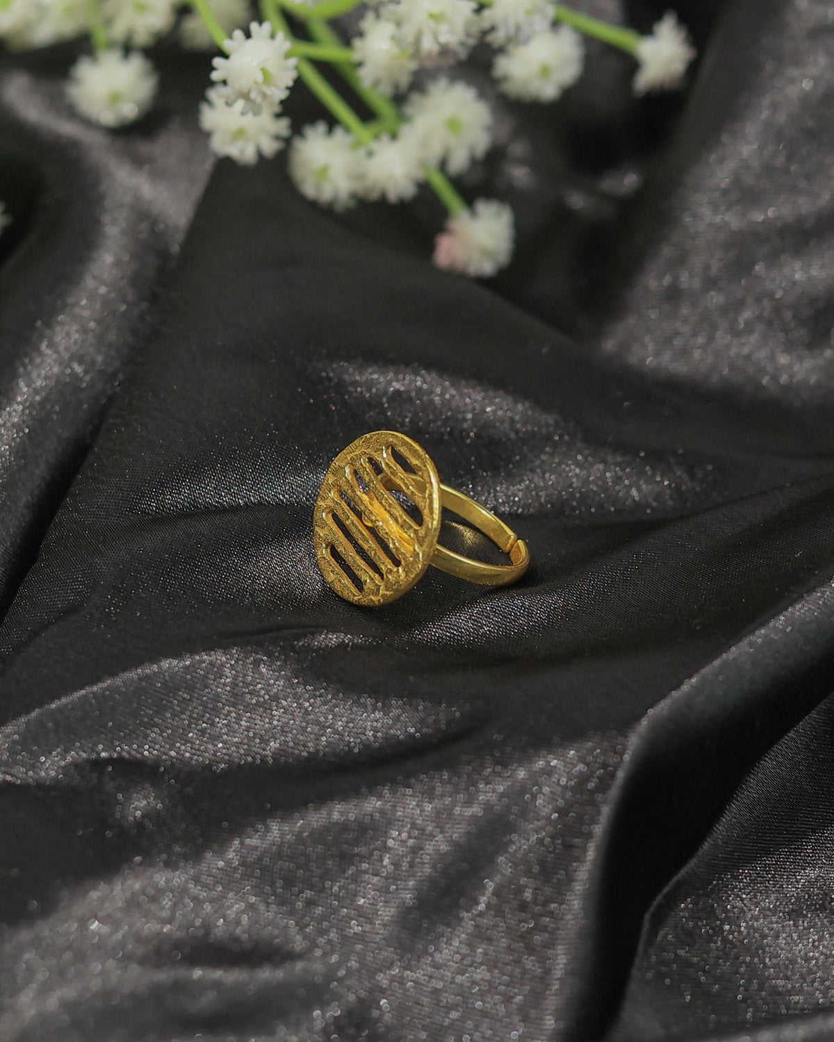 Linear Cutout Statement Ring