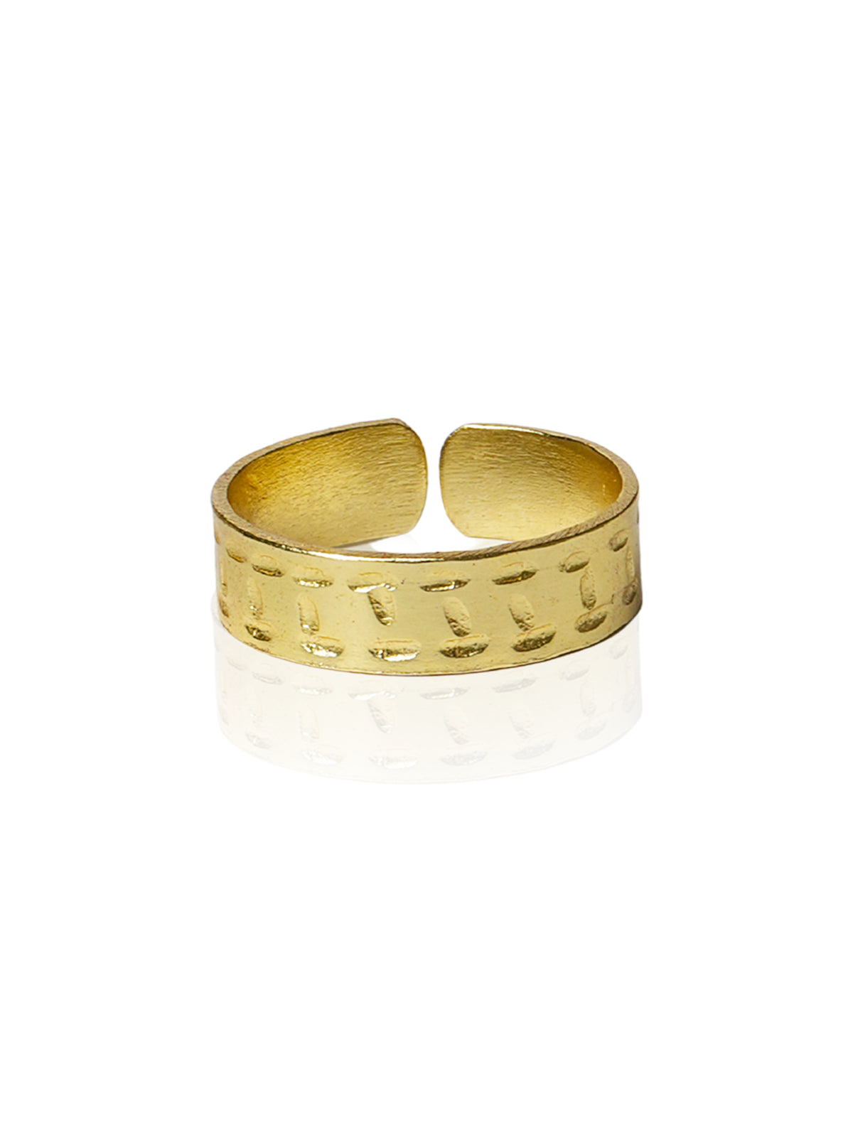 Golden Hammered Band Ring