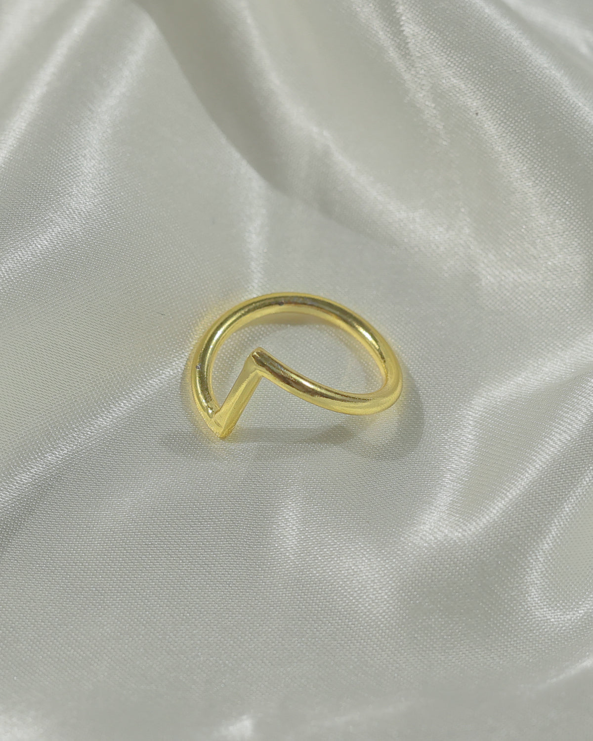Golden Angular Open Ring