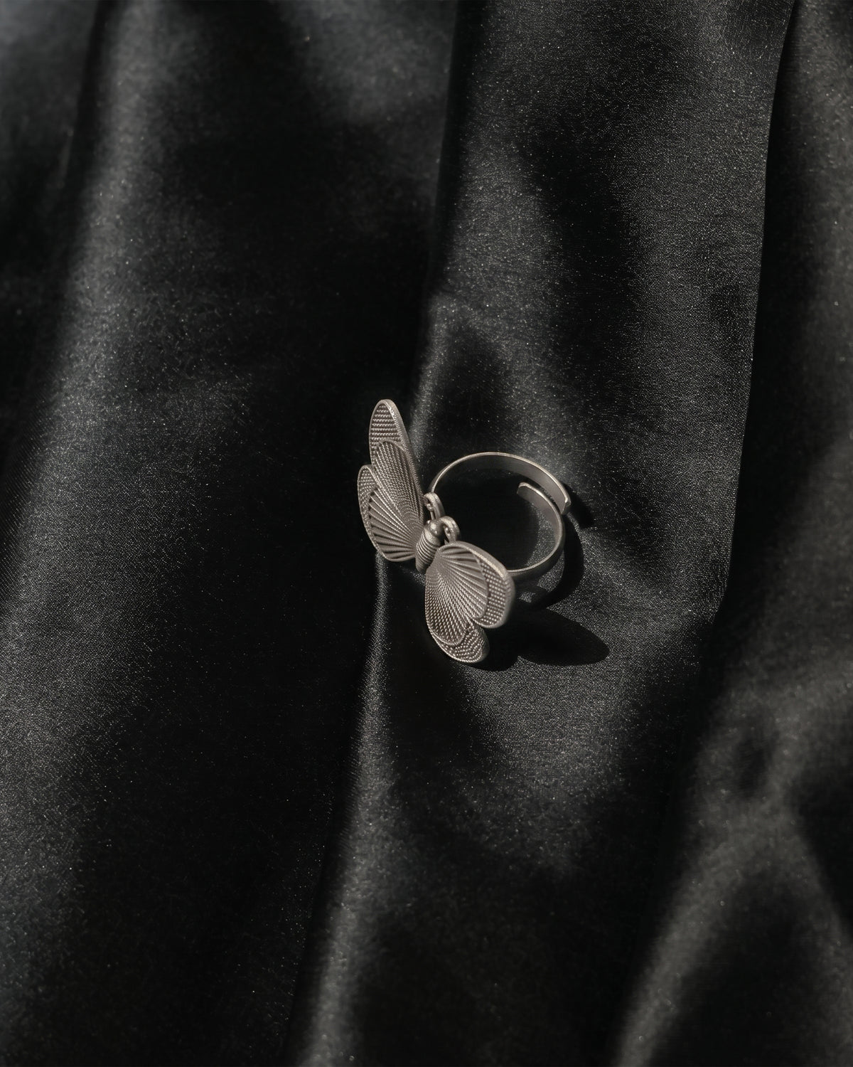 Vintage Butterfly Oxidised Ring
