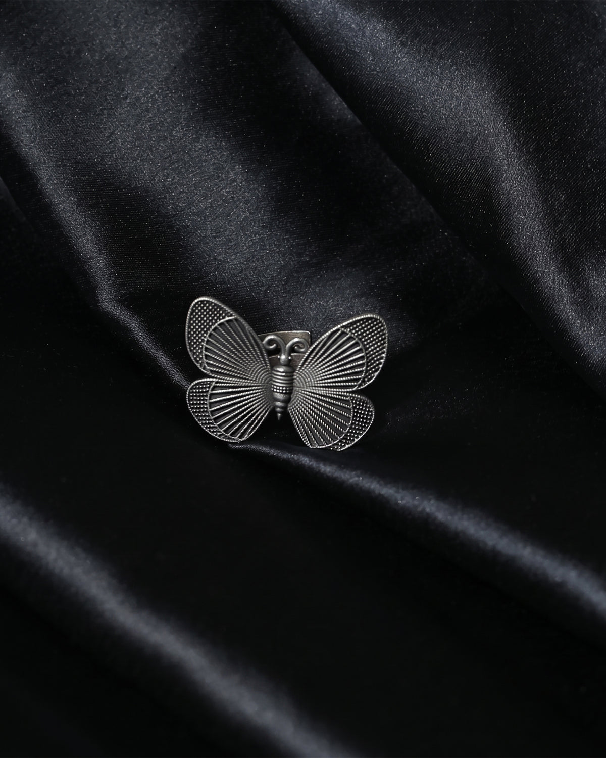 Vintage Butterfly Oxidised Ring