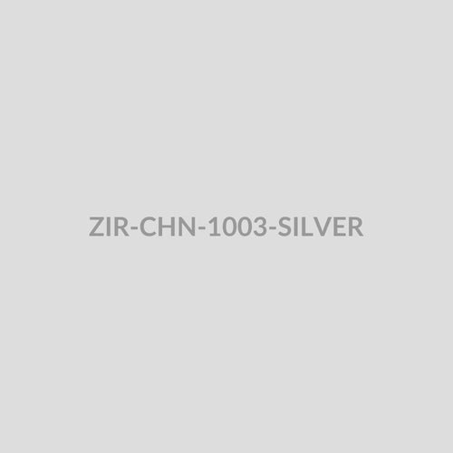 Bar Pendant Beaded Chain Silver - ZIR-CHN-1003-SILVER