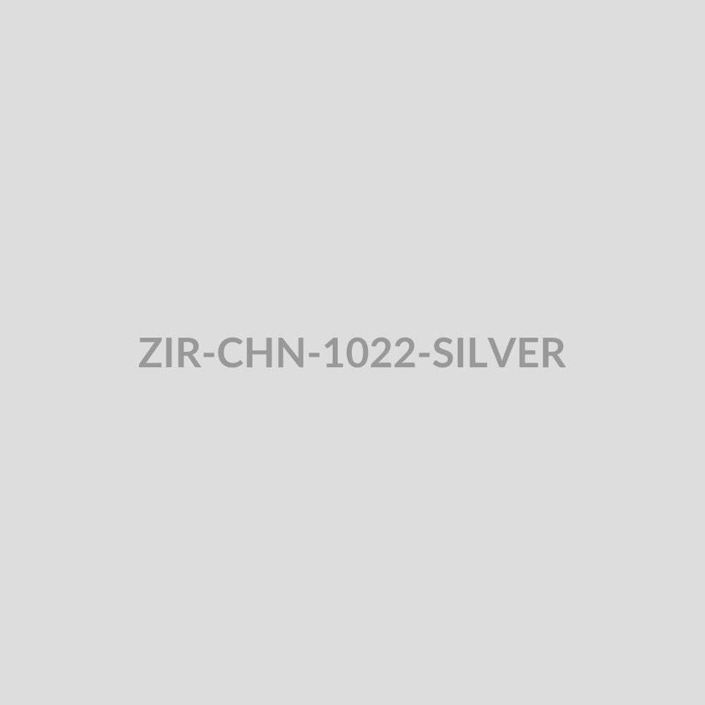 Om Symbol Beaded Pendant Chain - ZIR-CHN-1022-SILVER