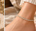 Silver & Gold Bead-Style Anklet