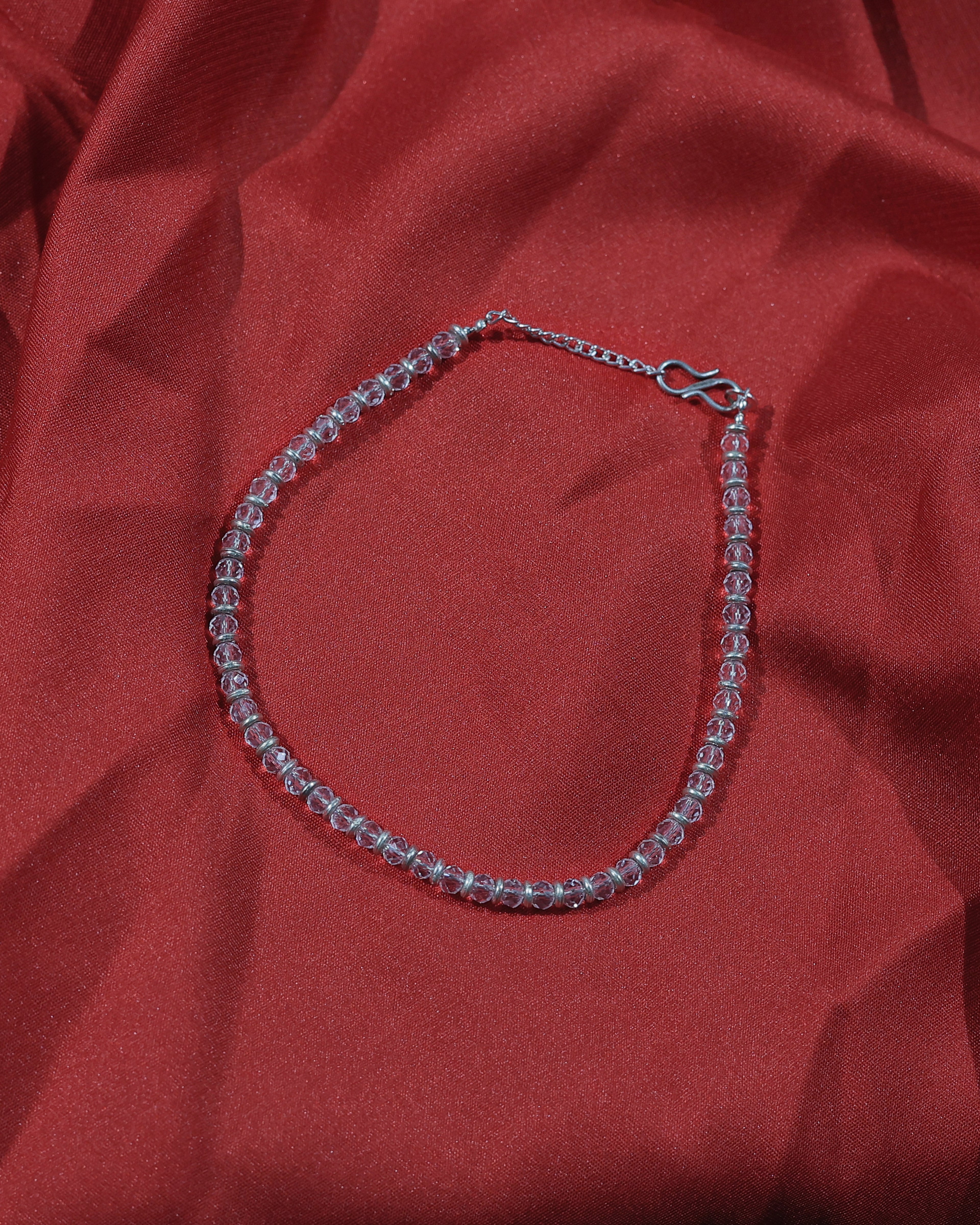 Silver & Gold Bead-Style Anklet