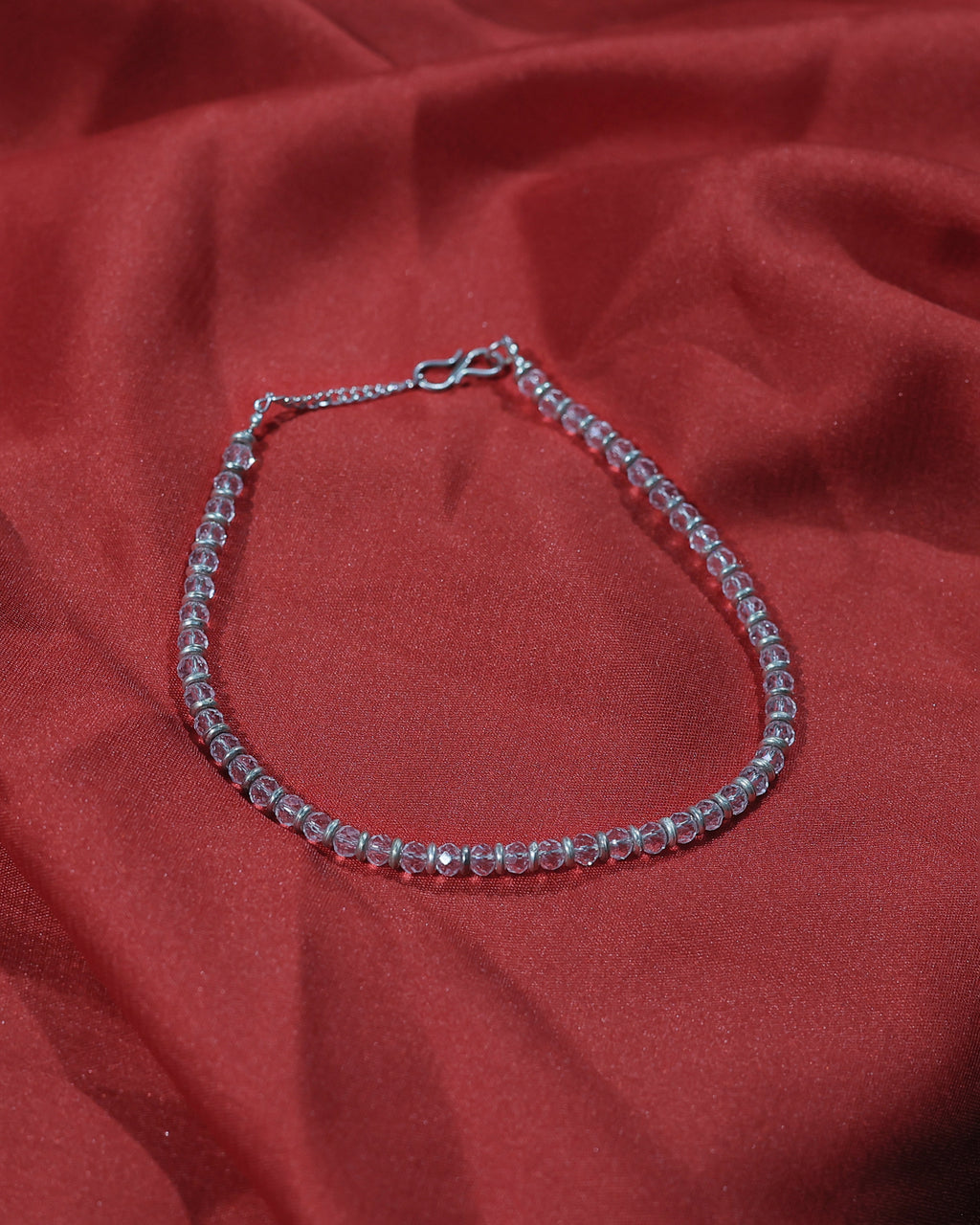 Silver & Gold Bead-Style Anklet