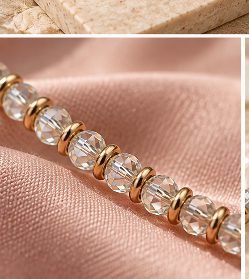 Silver & Gold Bead-Style Anklet