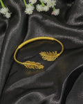 Feather Leaf Brass Bracelet