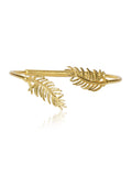 Feather Leaf Brass Bracelet