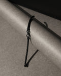 Black Braided Leather Infinity Symbol Bracelet