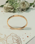 Minimalist Gold-Tone Screw Detail Open Cuff Bracelet