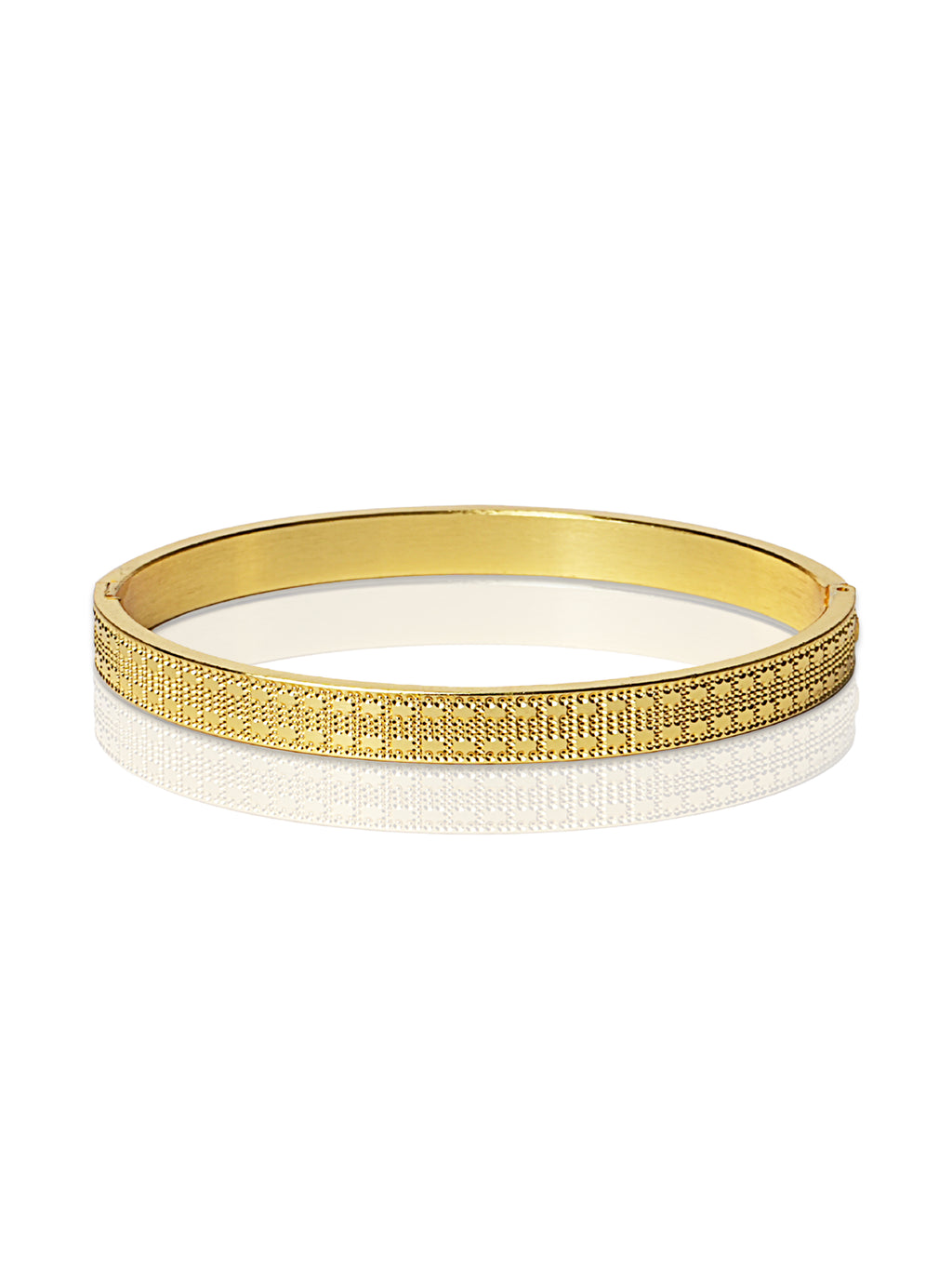 Minimalist Black Textured Open Cuff Bracelet
