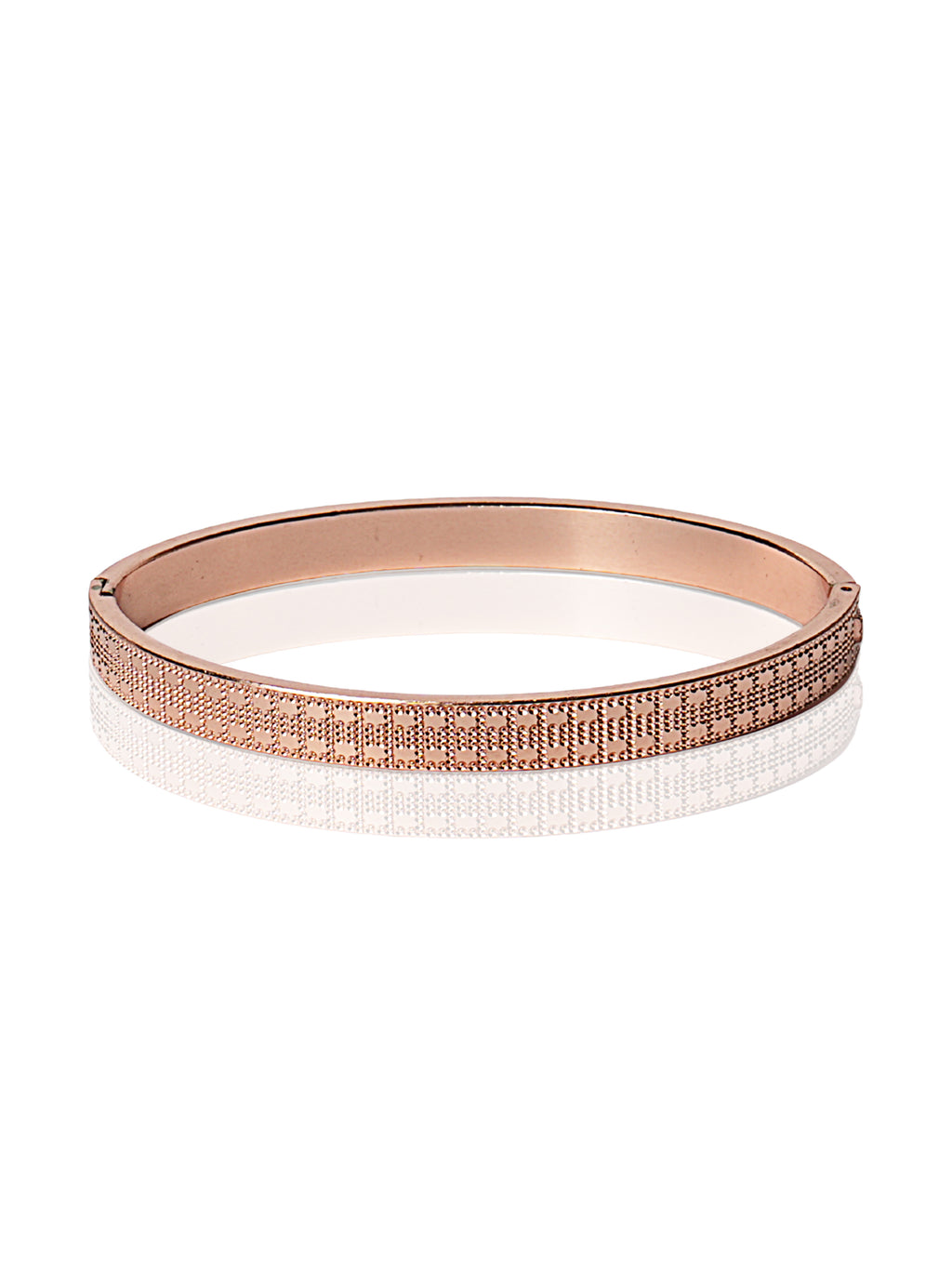 Minimalist Black Textured Open Cuff Bracelet