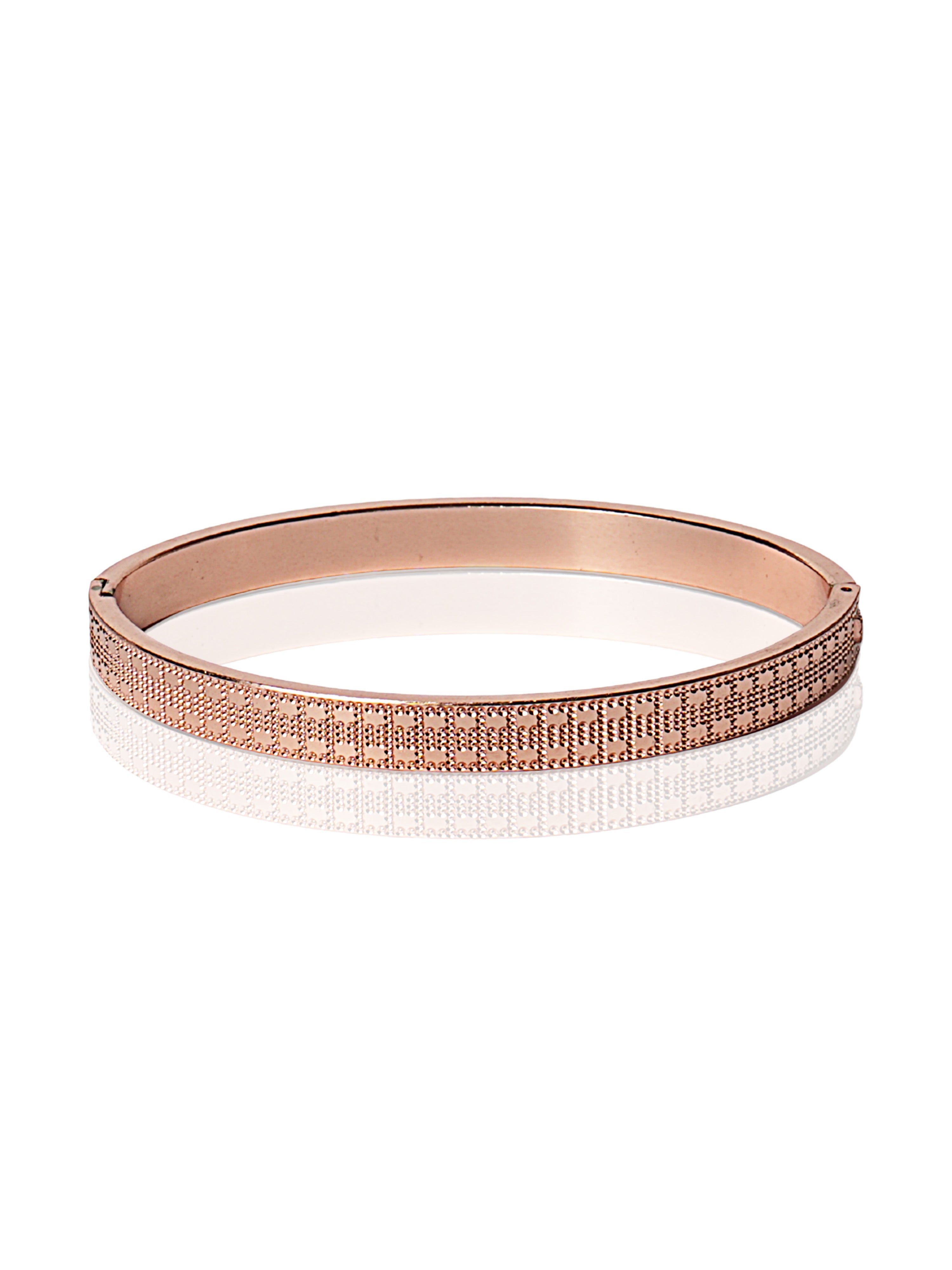 Minimalist Black Textured Open Cuff Bracelet