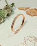 Minimalist Black Textured Open Cuff Bracelet