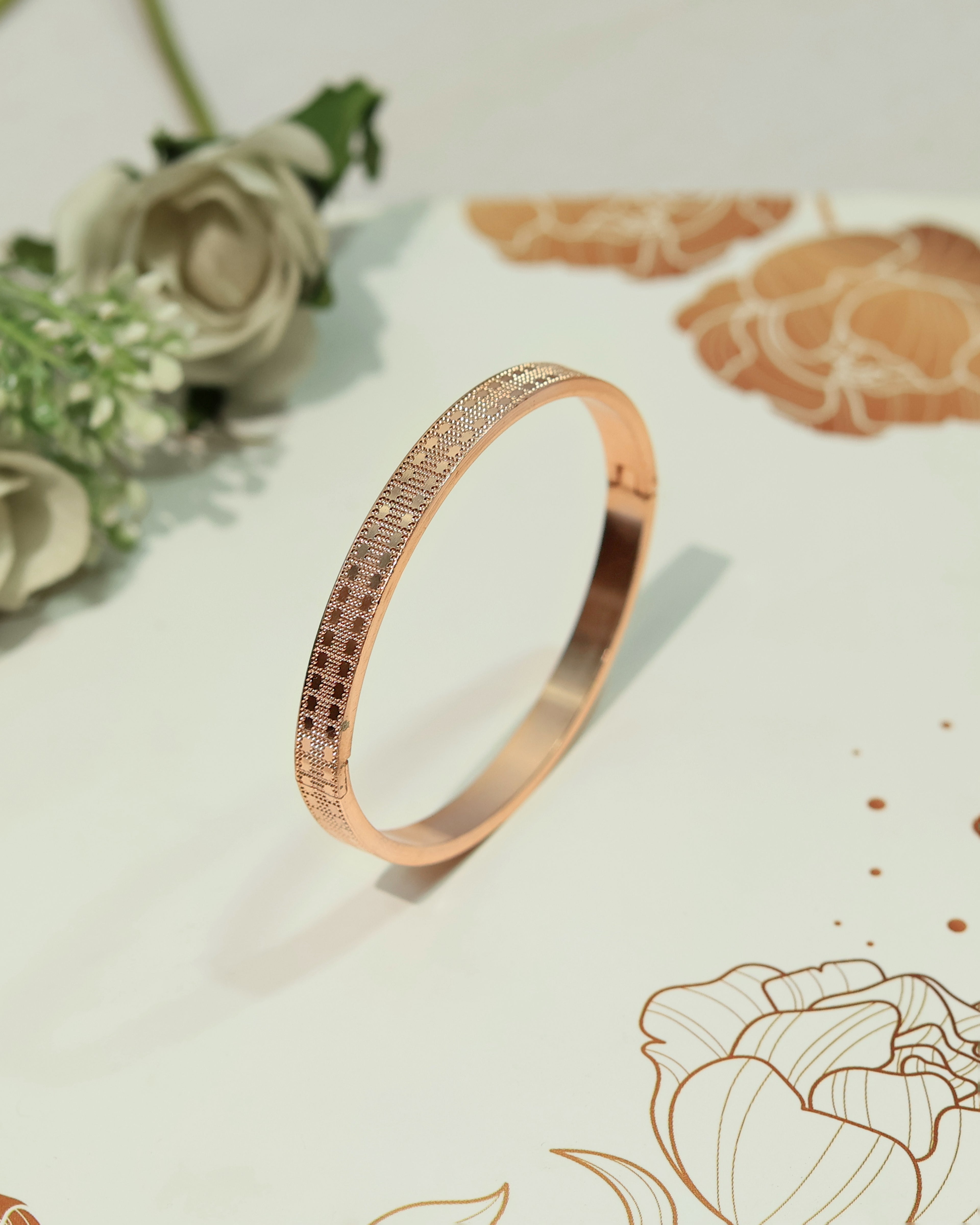 Minimalist Black Textured Open Cuff Bracelet