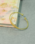 Minimalist Textured Brass Bracelet