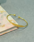 Minimalist Textured Brass Bracelet