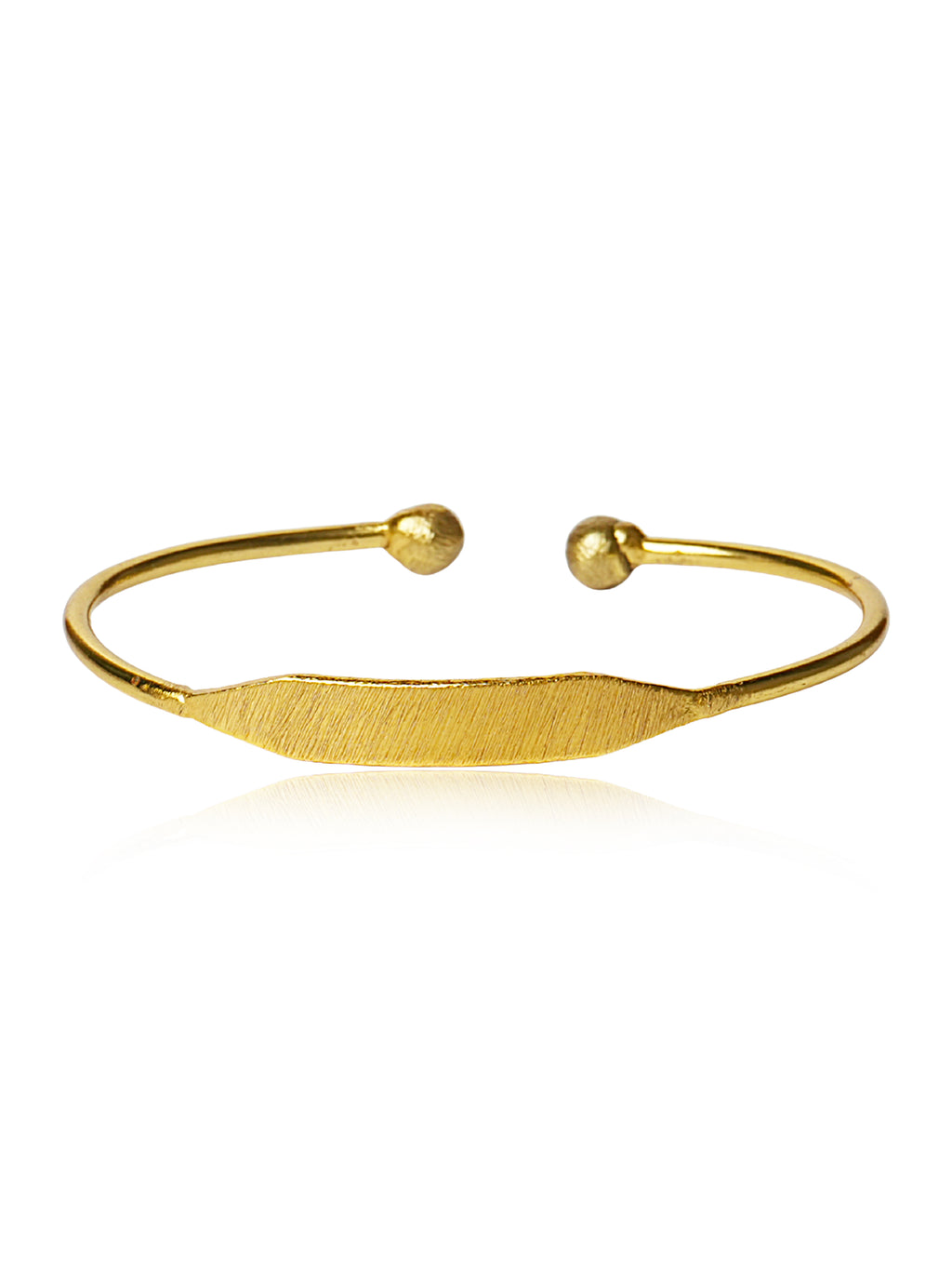 Minimalist Textured Brass Bracelet