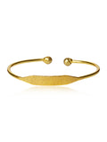 Minimalist Textured Brass Bracelet