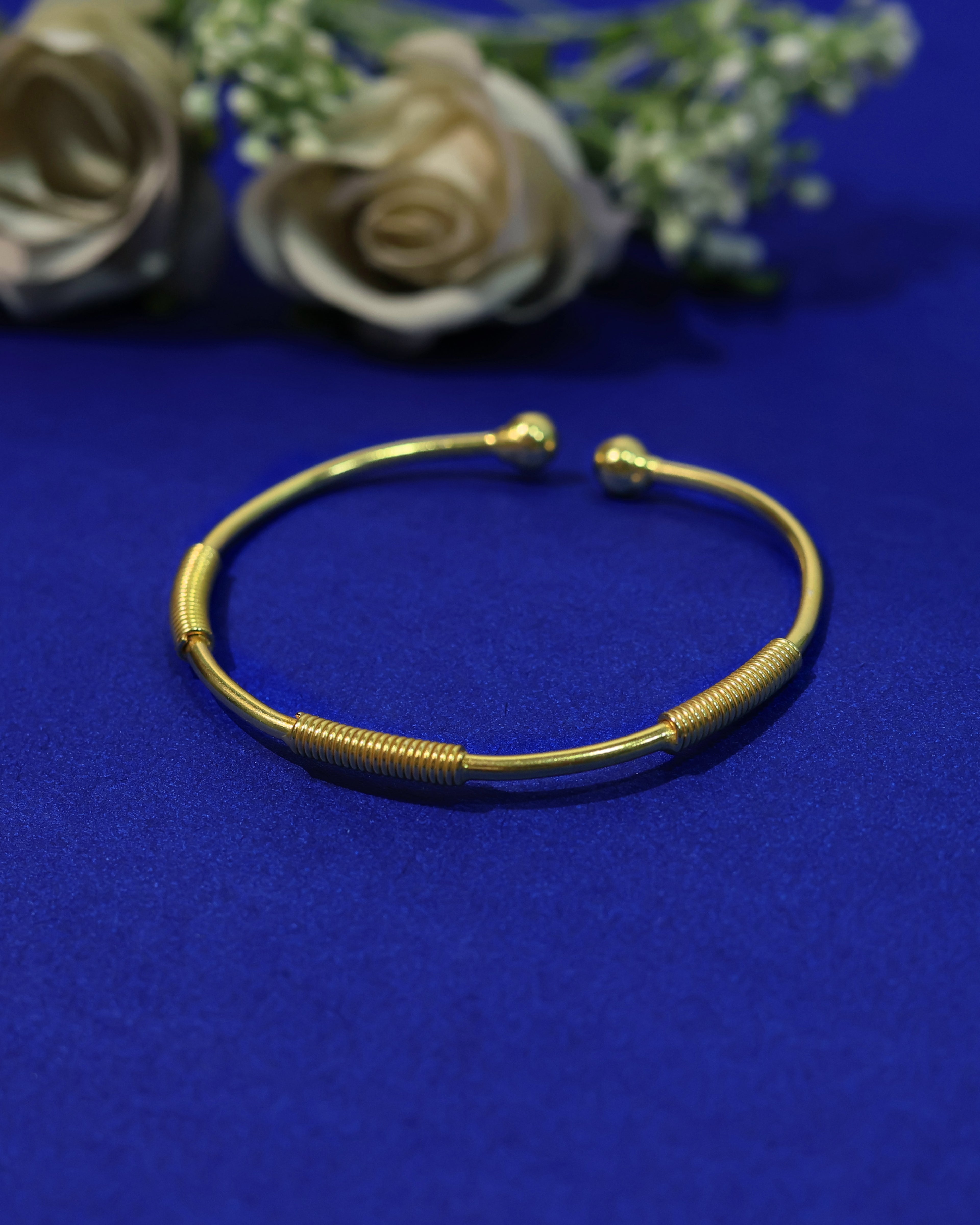 Coiled Detail Brass Bracelet