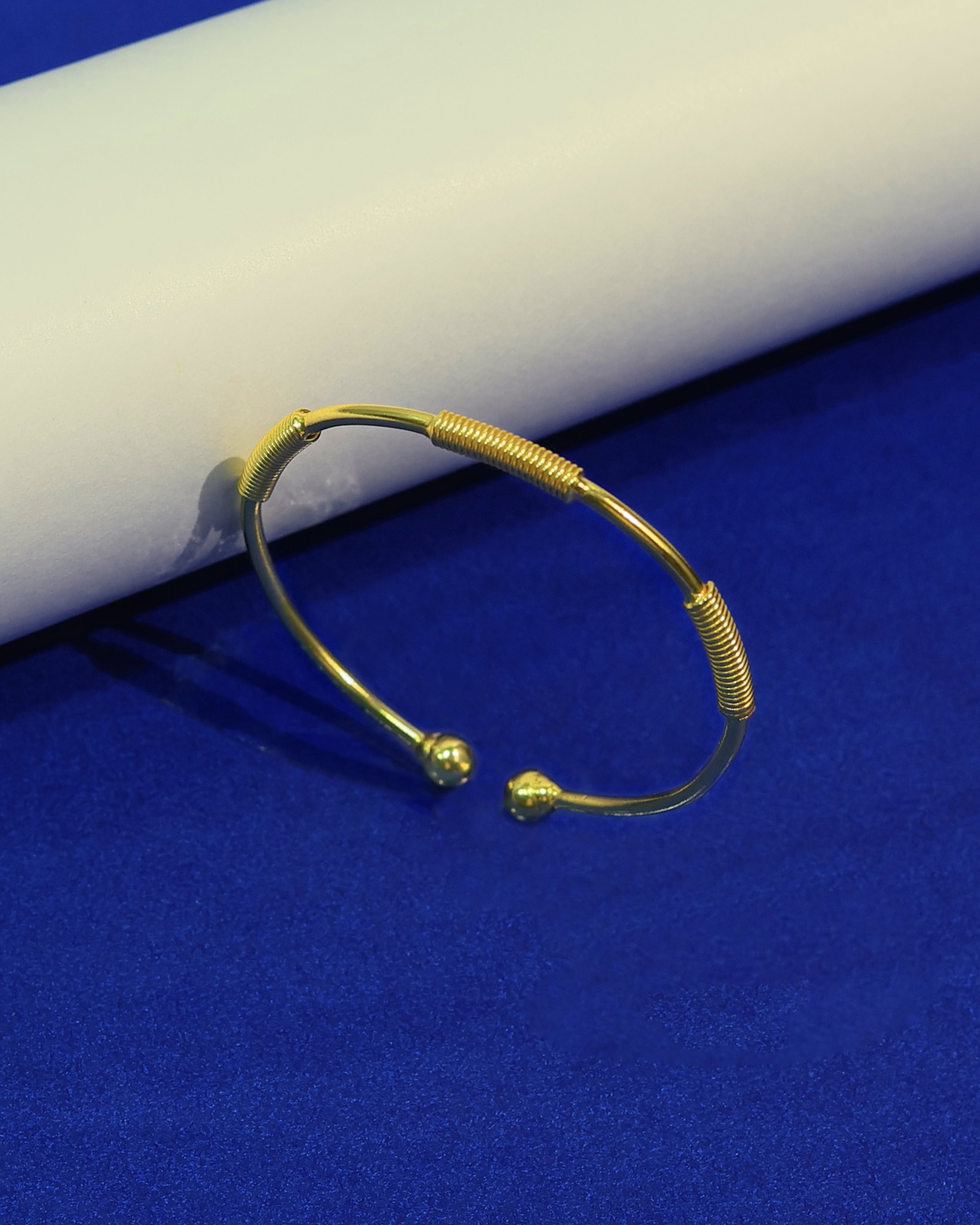 Coiled Detail Brass Bracelet