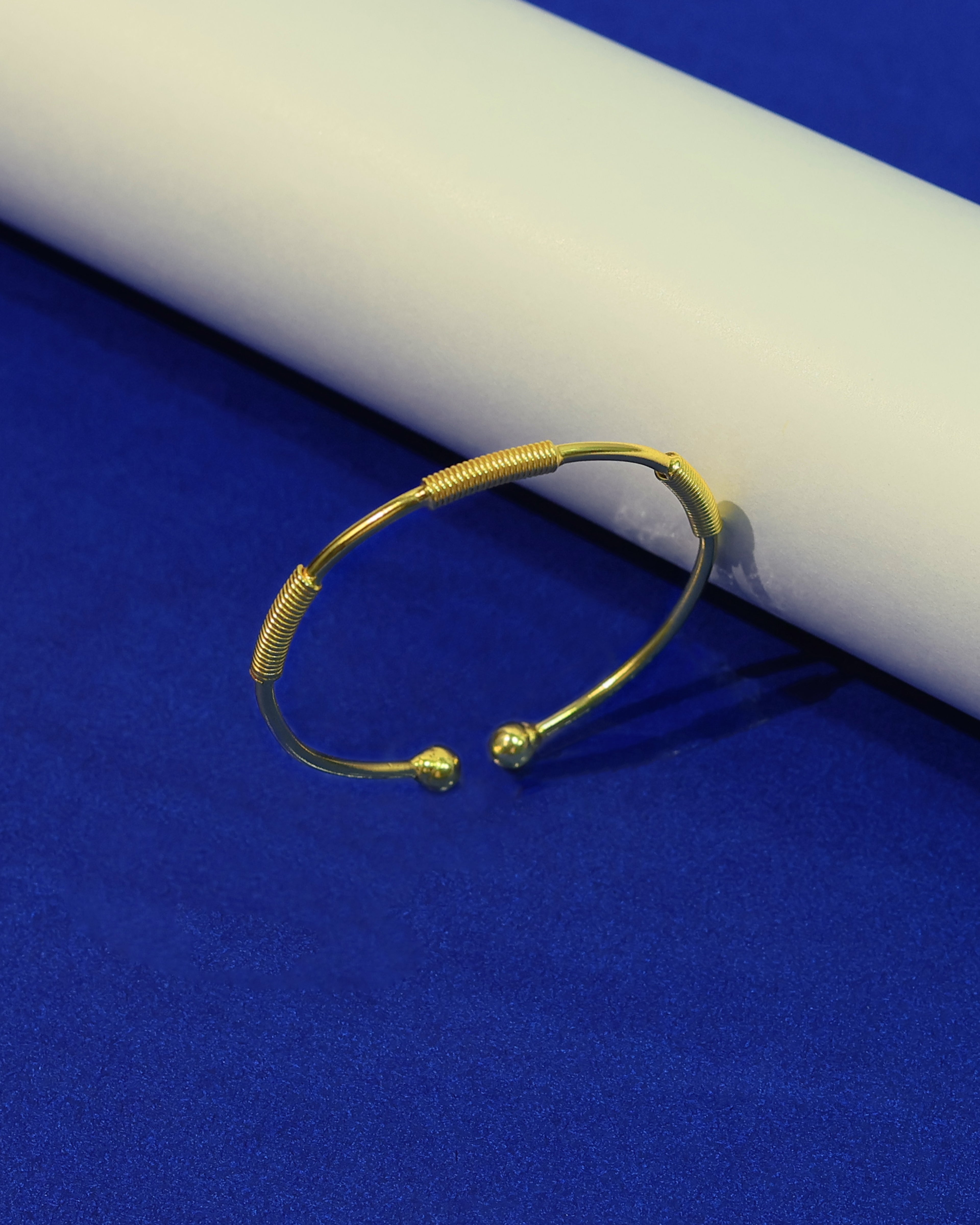 Coiled Detail Brass Bracelet