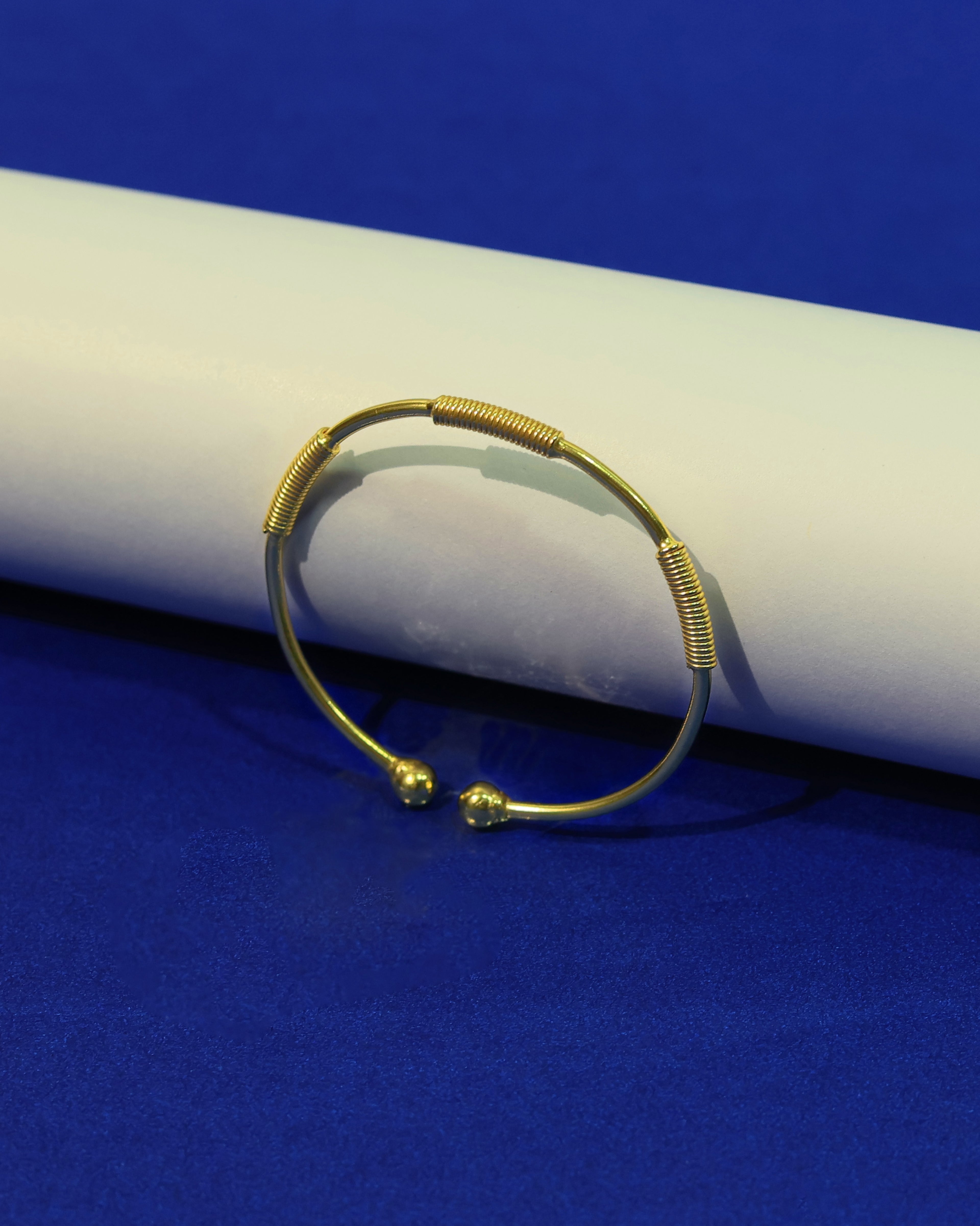 Coiled Detail Brass Bracelet