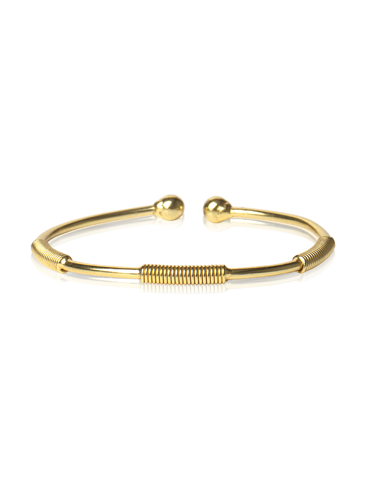 Coiled Detail Brass Bracelet